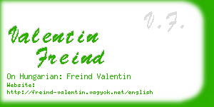 valentin freind business card